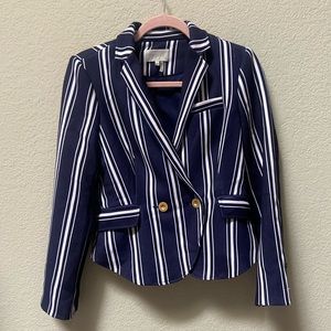1. State Women’s Navy Striped Blazer